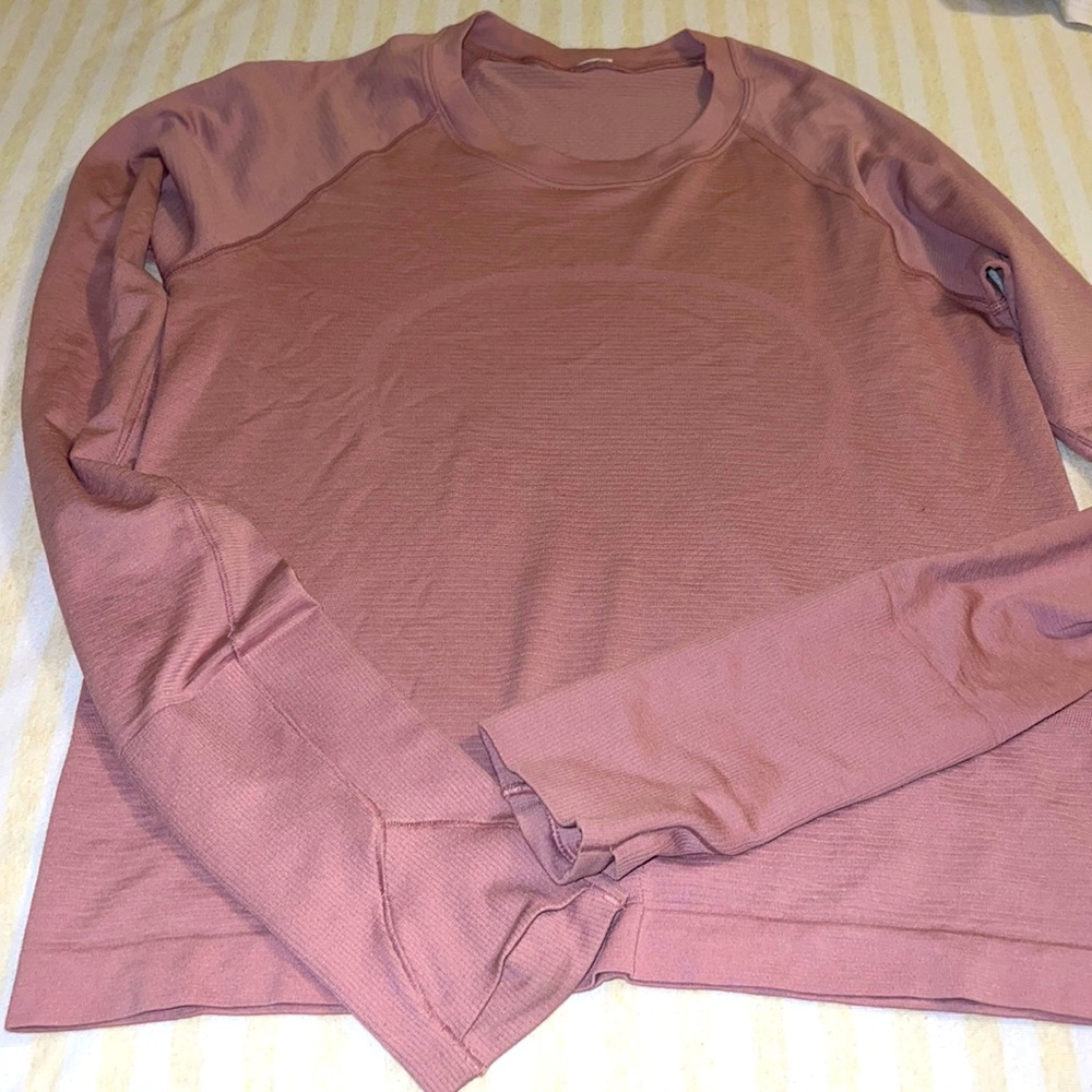 Lululemon Pink Taupe Swiftly Tech Long Sleeve 2.0 Race Length Size 8 NWT